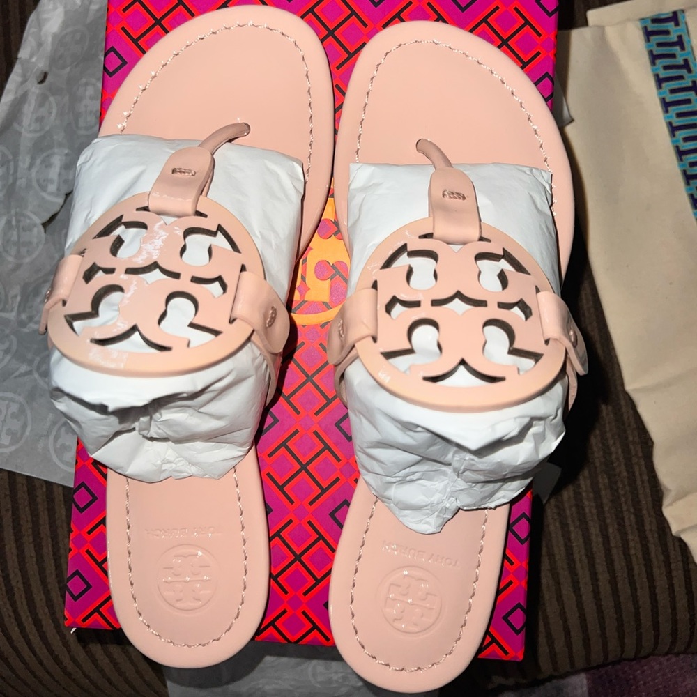 Tory Burch Miller patent sandals. Brand new